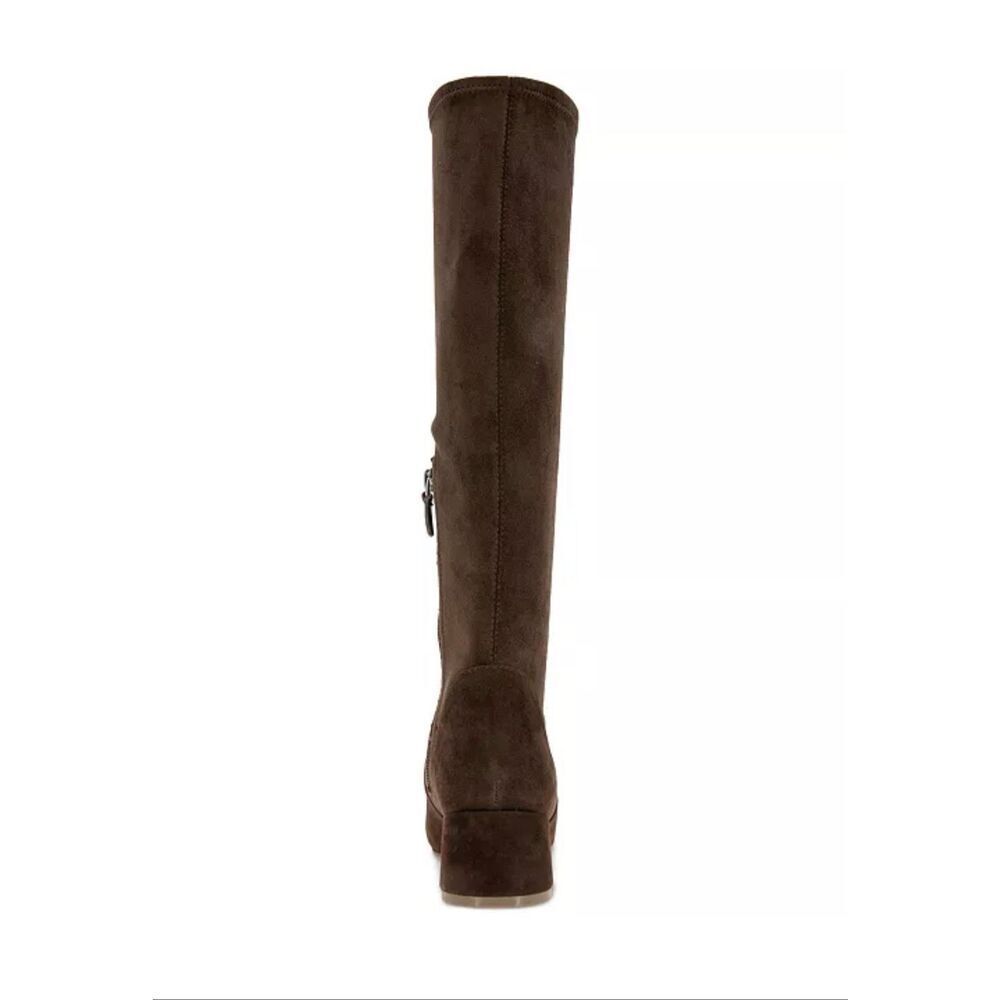 Gentle Souls by Kenneth Cole 1.75” Emily Stretch Suede Boots Chocolate 7 - Picture 3 of 6